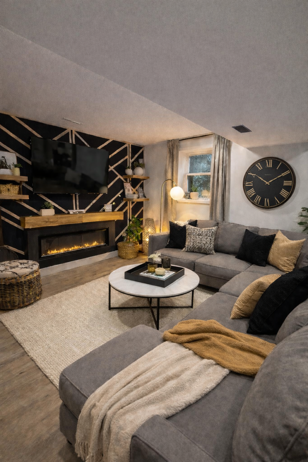 Living room transformation by Uprise Remodeling