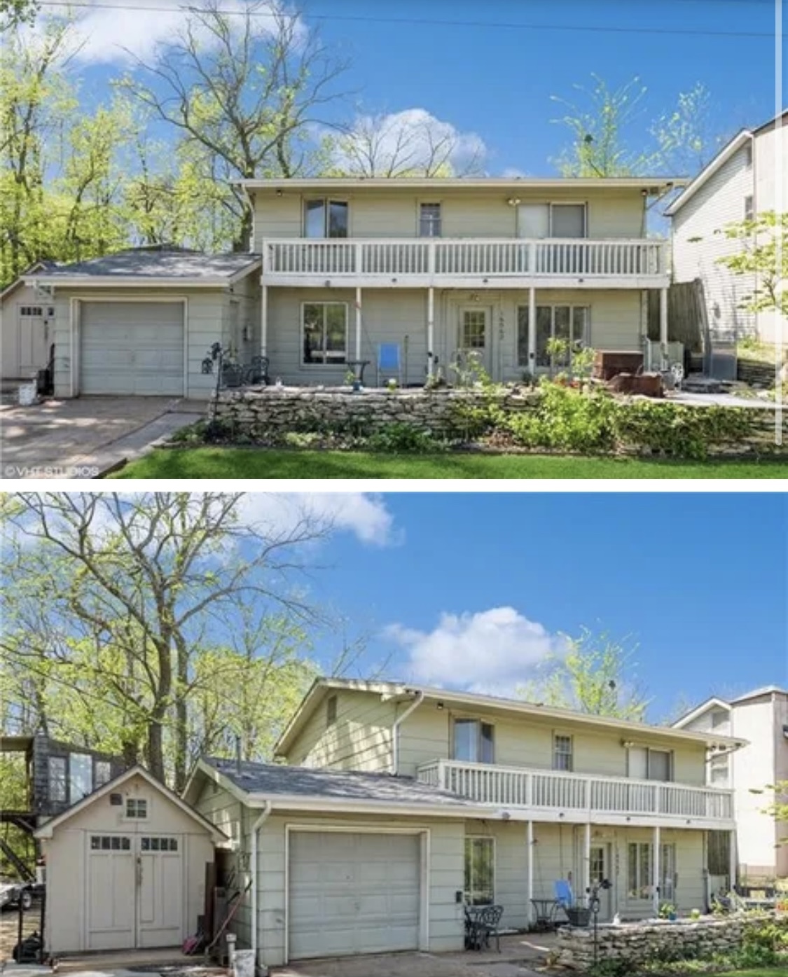 Home exterior before remodeling and painting