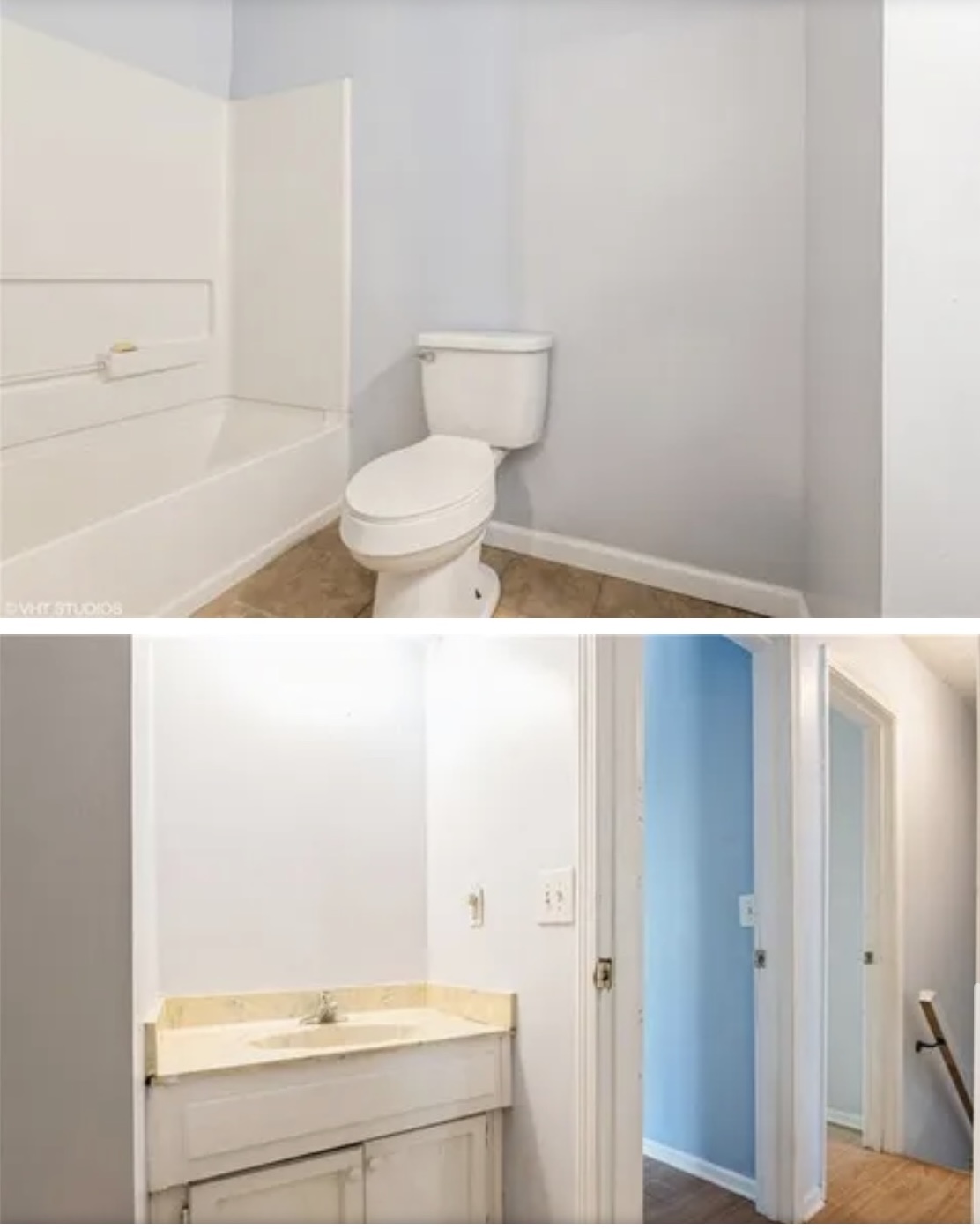 Before: old hallway bathroom